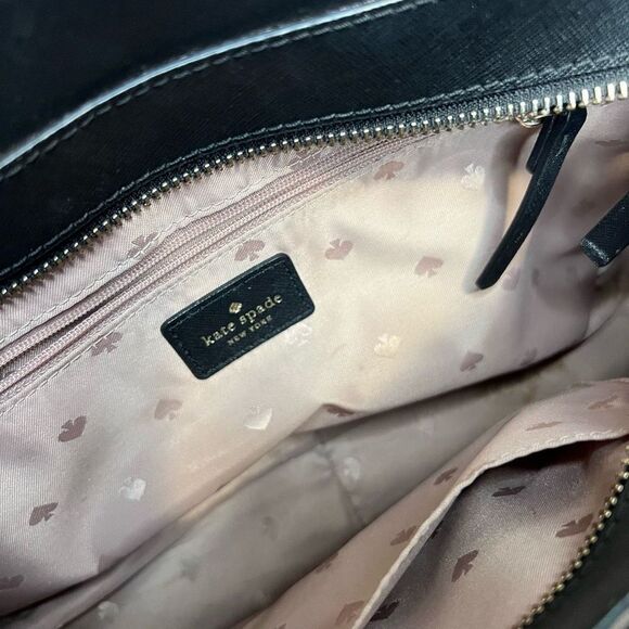 Kate Spade Laurel Way Reese Satchel Dusty pink and black GUC - Picture 8 of 14